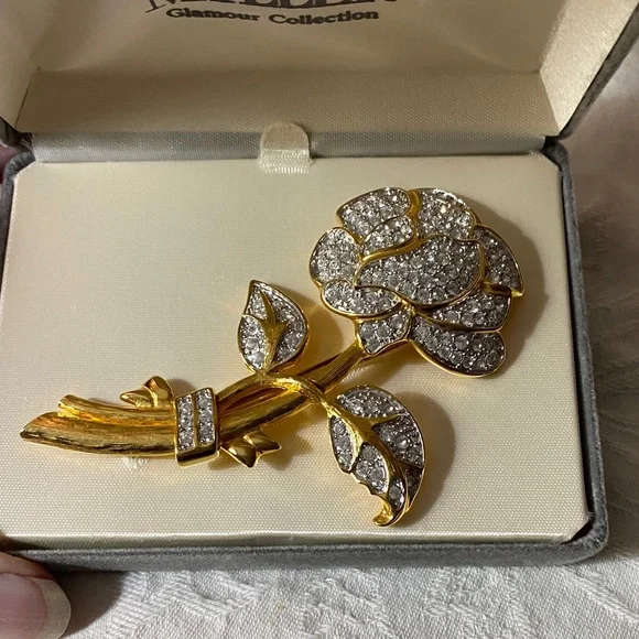 Nolan Miller Gold and Silver Sparkling Brooch - Picture 3 of 7